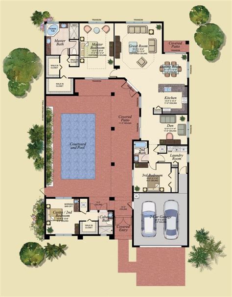 pin  gwen ripley medina  dream home courtyard house plans courtyard house pool house plans