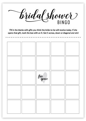 bridal shower bingo template blank home design ideas
