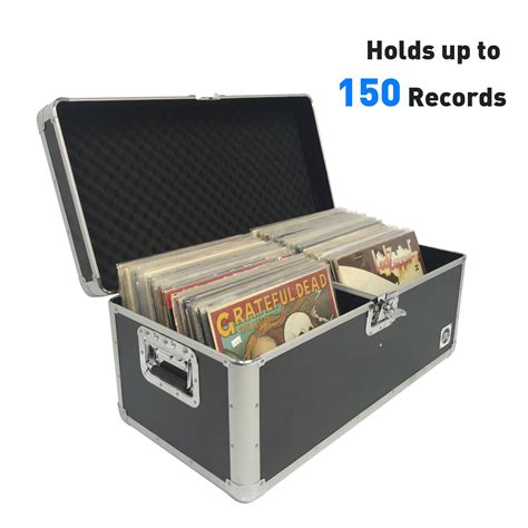 classic acts vinyl record album storage case aluminum lp record