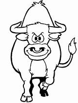 Coloring Bull Animals Pages Easily Print sketch template