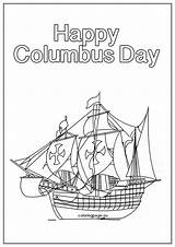 Columbus Coloring Ship Happy sketch template