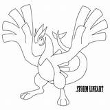 Lugia Coloring Legendary Th04 sketch template