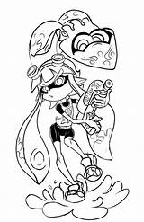 Splatoon Inkling Ausmalbilder Squid Coloriage Stemmen Wohnkultur sketch template