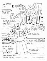 Uncle sketch template