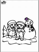 Coloring Pages Snowman Sne Annonse Snow Advertisement sketch template