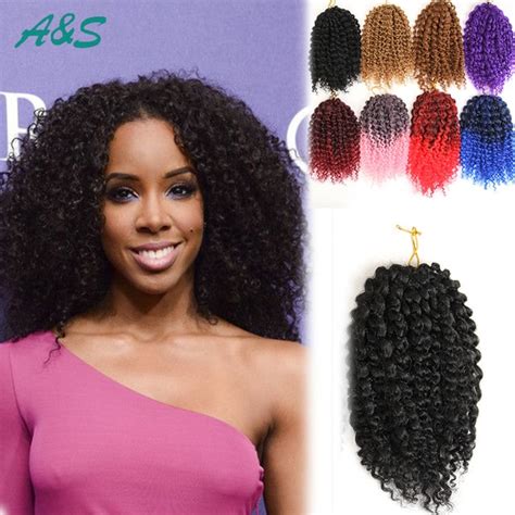 Black Crochet Braids Hair Extension Curly Crochet Hair Kinky Curly