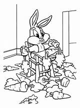 Baby Looney Tunes Bugs Carrots Eating Coloring Lot sketch template