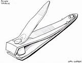 Nail Coloring Drawing Object Cutter Clipper Colouring Pages Clipart Color Drawings Getdrawings Getcolorings Printable sketch template