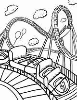 Roller Coaster Coloring Pages Printable Sheet Kids Park Sheets Drawing Paper Amusement Fun Coasters Print Coloringpagesfortoddlers Colouring Learning Make Incorporating sketch template