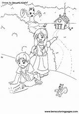 Coloring Fairy Gretel Hansel Sheets Handout Below Please Print Click sketch template