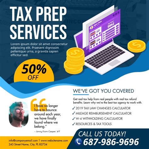 tax prep services instagram post template postermywall