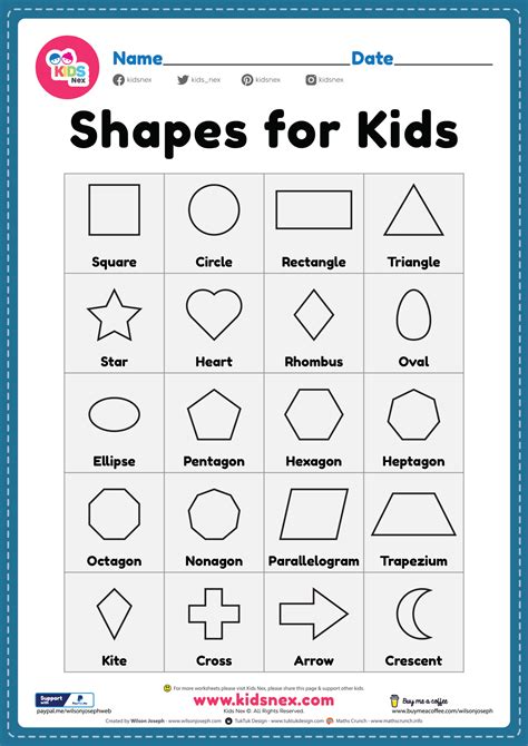 printable shapes  preschool  printable   kids