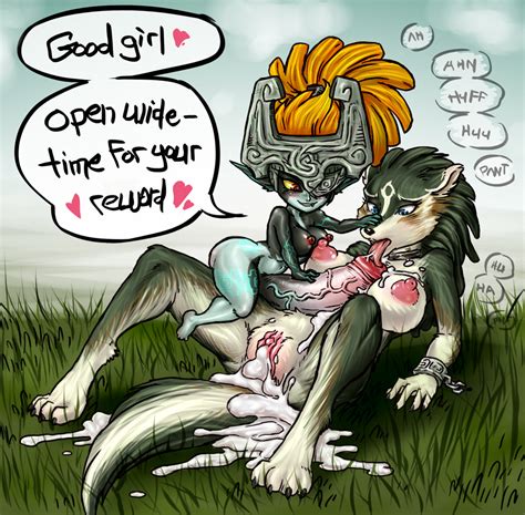 [sparrow] Midna X Wolf Link Coloured Sketch By Shunori Hentai Foundry