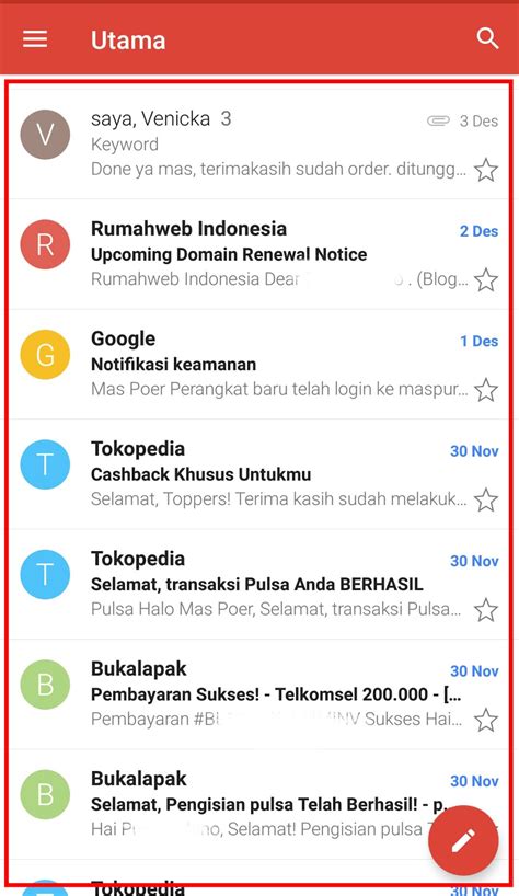 tips   membuka email masuk gmail  hp materi kuliah