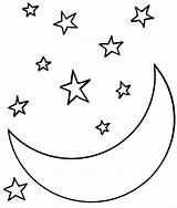 Coloring Night Moon Starry Pages Kids Sky Color Morning Star Printables Printable Coloringsky Sun Good Print Sheets Template Worksheets Space sketch template