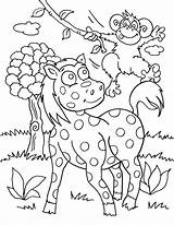Coloring Pages Animal Safari Wild Color Jungle Topsy Animals Colouring Tim Print Cute Kids Turvy Land sketch template