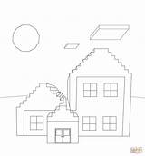 Minecraft House Coloring Pages Printable Print Color Online Drawing sketch template