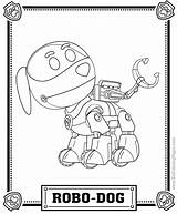 Paw Coloring Patrol Dog Robo Pages Print Printable Kids Color Version Getcolorings Getdrawings sketch template