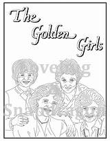 Coloring Golden Girls Printable Book Instant Digital Pages Travel  Rainy Activity Designlooter Kids Visit Books sketch template
