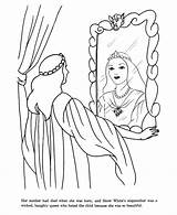 Coloring Snow Pages Evil Princess Fairy Queen Stepmother Dwarfs Seven Drawing Tale Kids Story Sheets Stories Adults Children Clipart Color sketch template