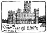 Abbey Downton Highclere Coloring Larger sketch template