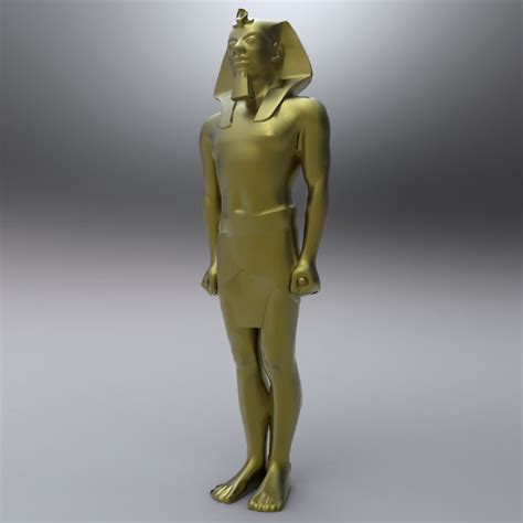 3d Ancient Egyptian Egypt Statues Model
