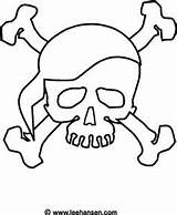 Skull Bones Coloring Pirate Pages Jolly Roger Pirates Printable Color Templates Crossbones Halloween Leehansen Birthday Flag Designlooter Kids Drawings Pirat sketch template
