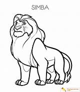 Simba sketch template