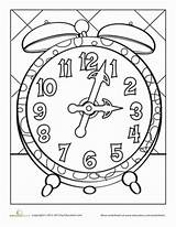 Time Pages Clock Worksheets Kids Printable Coloring Tock Tick Kindergarten Face Color Worksheet Telling Clocks Work Coloringpagesonly Tell Numbers Choose sketch template