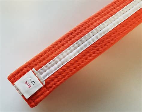 Orange With White Stripe Karate Belt Taekwondo Belts Martial Arts Mma