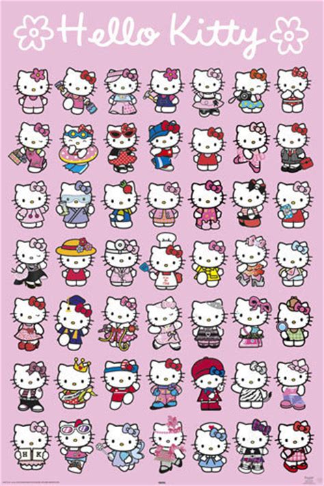 kitty characters poster sold  abposterscom
