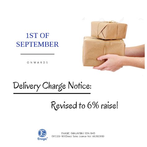 notice delivery charge enagic malaysia sdn bhd