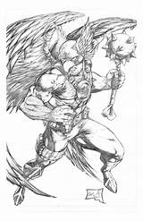 Hawkman Coloring Pages Template Sketch sketch template