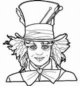 Tim Burton Coloring Pages Mad Hatter Alice Wonderland Drawing Drawings Disney Coloriage Pays Des Au Merveilles Judah Imprimer Printable Getdrawings sketch template