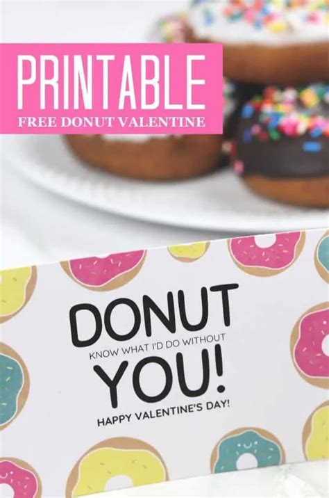 printable donut valentine valentine messages easy homemade gifts