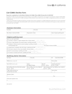 sample cobra enrollment form  letter fill   sign printable