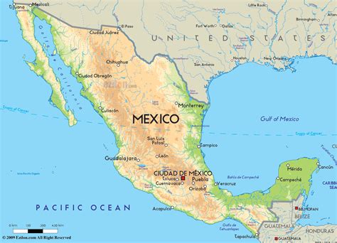 presents     detailed maps  mexico   state maps   interactive city
