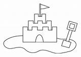 Zandkasteel Sandburg Kleurplaat Sabbia Castello Colorare Malvorlage Disegni Sandcastle Castelli Ausmalbild Educima Kleurplaten Ausdrucken sketch template