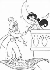Aladdin Jasmine Balcony Coloring Pages категории раскраски все из Princess Disney sketch template