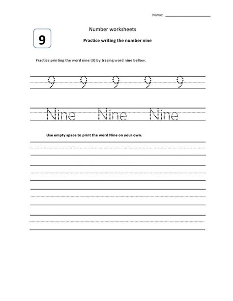 number  worksheets  kindergarten  activity