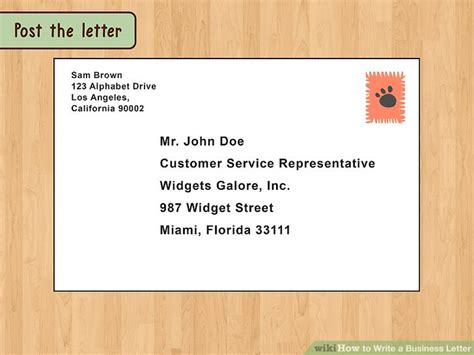 write  business letter  pictures wikihow