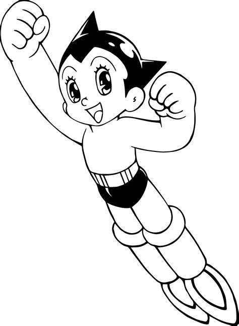 astro boy  colouring pages