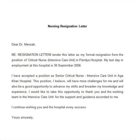 resignation letter template word  ipages  premium