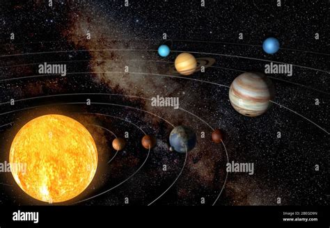 solar system illustration stock photo alamy