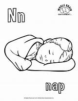 Nap Colouring Edutainment sketch template
