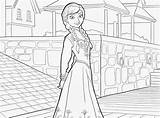 Frozen Coloring Pages Colouring Printable Characters Filminspector Anna sketch template
