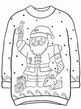 Sweater Christmas Ugly Foute Coloring Kerst Kids Fun Kersttrui Pages Kleurplaten Personal Create Sweaters Zo Kleurplaat Kleuren sketch template