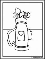 Golf Bag Coloring Pages Color Clubs Colorwithfuzzy sketch template