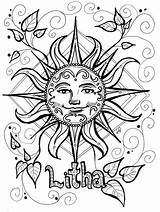 Coloring Pages Adult Printable Litha Lit Pagan Witch Solstice Wicca Summer Sun Book Color Wiccan Mystic Choose Board Kids Getdrawings sketch template