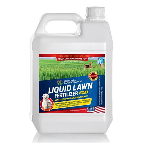liquid lawn fertilizer concentrate    npk eco living solutions   grass types  oz
